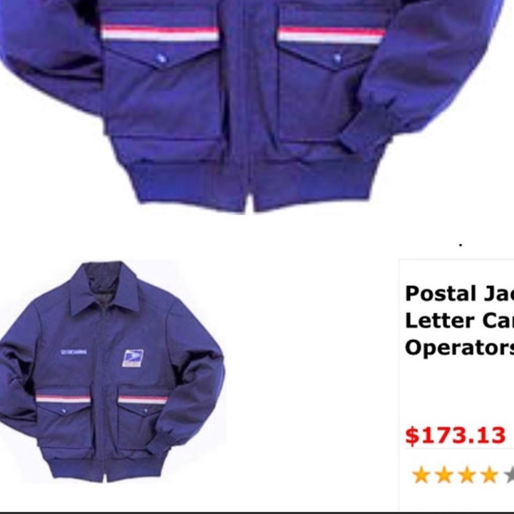 Men's Navy Blue Postal Service Jacket - Picture 5 of 5